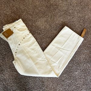 NWT cowboy studded high rise straight jean
